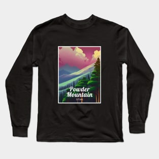 Powder Mountain Utah United States ski Long Sleeve T-Shirt